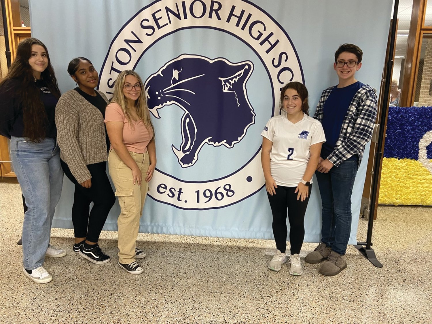PHILANTHROPIC PANTHERS: JHS Student Council Officers for the 2022-23 academic year at JHS are from left: Talia LaFlamme, Raylin Santos, Michealina Irons, Alexia DiLorenzo and Charlie Curci.